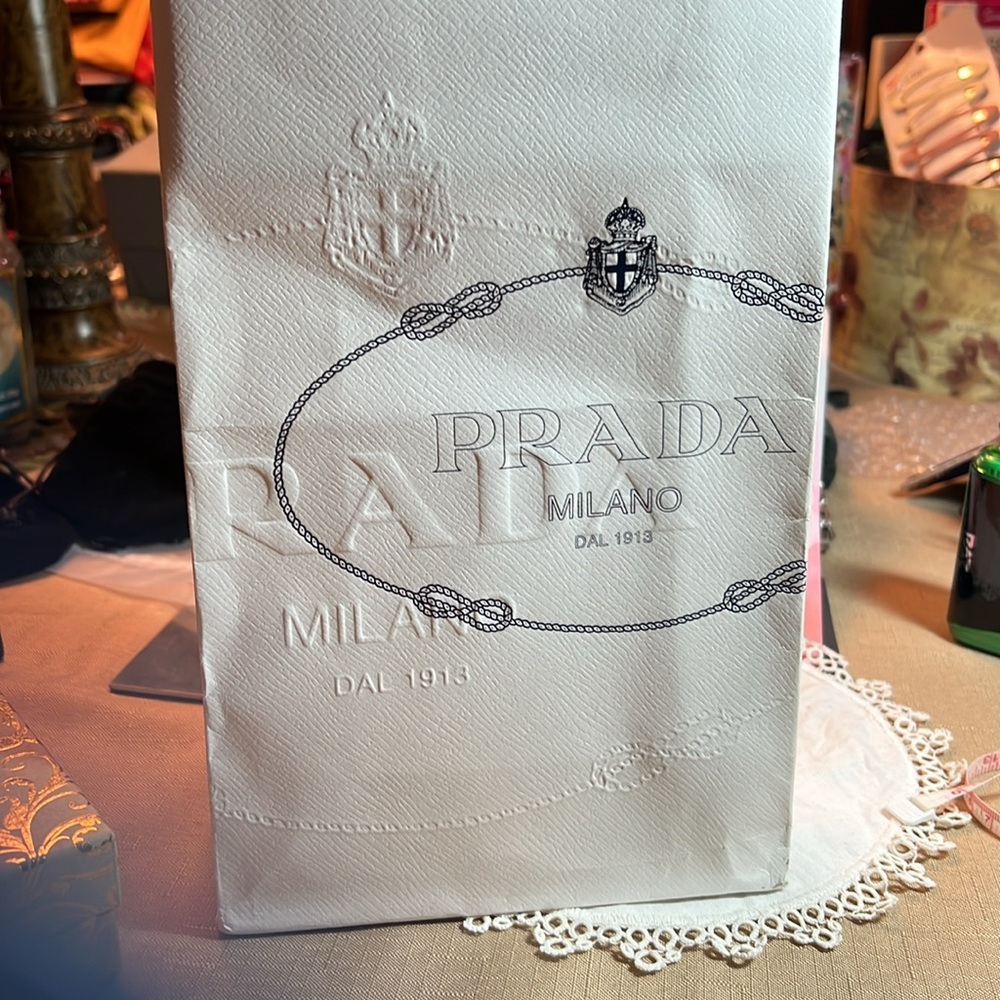 Prada Metallic Keychain with Logo Charm - Picture 6 of 6